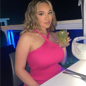 Pink Summer Knit Dress